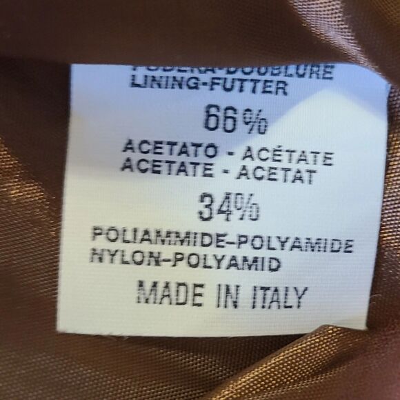 Saks 5th Ave | Vintage Brown A-line Pleated Skirt, Made in Italy, Size L (12-14) - Picture 7 of 8